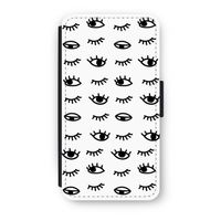 Eye pattern #2: iPhone X Flip Hoesje - thumbnail