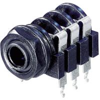 Rean AV NYS 219 Jackplug 6,35 mm Bus, inbouw horizontaal Aantal polen: 3 Stereo Zwart 1 stuk(s) - thumbnail