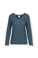 Pip Studio Top Lange Mouw Leafy Dots blauw XS