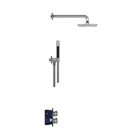 Hotbath Cobber IBS20A Regendoucheset inbouw - 35cm wandarm - 20cm ronde hoofddouche - staafhanddouche - chroom IBS20ACR