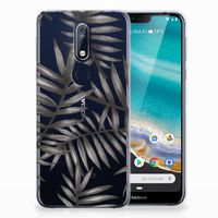 Nokia 7.1 TPU Case Leaves Grey - thumbnail