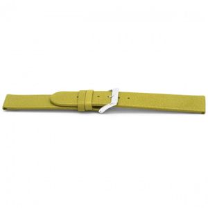 Horlogeband Universeel G862 Leder Groen 20mm