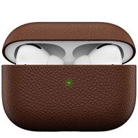KeyBudz Artisan leren beschermhoes voor Apple AirPods Pro case, etui, lederen tas, oortelefoon accessoires, bruin