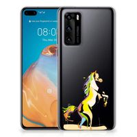 Huawei P40 Telefoonhoesje met Naam Horse Color