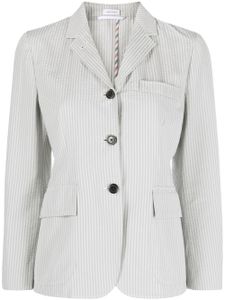 Thom Browne blazer rayé à simple boutonnage - Gris