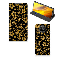 Xiaomi Poco X3 Pro | Poco X3 Smart Cover Gouden Bloemen