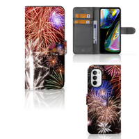 Motorola Moto G52 | Moto G82 Wallet Case met Pasjes Vuurwerk - thumbnail