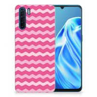 OPPO A91 TPU bumper Waves Pink - thumbnail