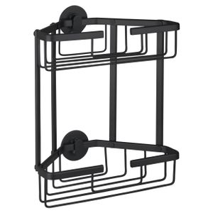 Differnz doucherek dubbel hoekmodel 25cm zwart