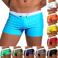 Voor heren Boardshorts Zwemshorts Lange zwembroeken Trekkoord met Mesh-voering Splitsen Effen Kleur Ademend Sneldrogend Sportief Strand Zwembad Chique en modern Casual / sportief Grasgroen Zwart Lightinthebox