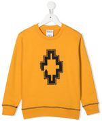 Marcelo Burlon County Of Milan Kids sweat en coton à logo imprimé - Jaune - thumbnail