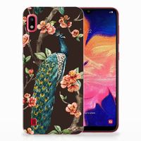 Samsung Galaxy A10 TPU Hoesje Pauw met Bloemen