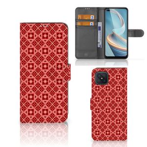 OPPO Reno4 Z Telefoon Hoesje Batik Rood