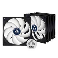 ARCTIC F14 PWM PST (5 stuks) - 140 mm PWM PST behuizingsventilator, case fan met PST-aansluiting (PWM Sharing Technology), geregeld RPM synchroon, 200-1350 rpm, zwart/wit