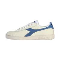 Diadora Game L Low Waxed Suede Pop, gymschoenen, uniseks, voor volwassenen, Wit Blauw Gebleekte Denim, 45 EU