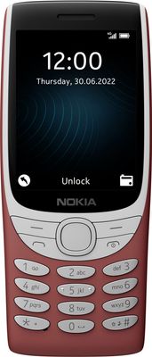 Nokia 8210 4G 7,11 cm (2.8") 107 g Rood Instapmodel telefoon