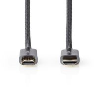 Nedis High Speed HDMI-Kabel met Ethernet | HDMI Connector | HDMI Connector | 4K@30Hz | ARC | 18 Gbps | 10.00 m | Rond | Katoen | Gun Metal Grijs |