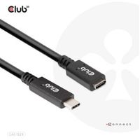 CLUB3D USB Gen1 Type-C Extensie kabel 5Gbps 60W(20V/3A) 4K60Hz M/F 1m/3.28ft - thumbnail