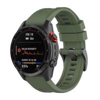 By Qubix - Siliconen sportbandje - Leger groen - Compatible met Garmin Fenix 8-51mm - Compatible Garmin bandje