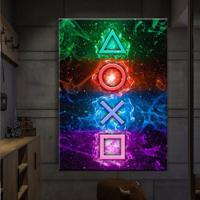 Poster - Spelsymbolen / Neon