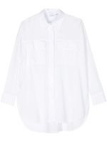 PINKO chemise en coton à logo brodé - Blanc