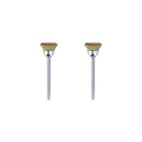 Dremel 536 Messingborstel 2-pack Ø 13mm Set van 2 Messingborstels voor het Reinigen van Koper, Goud en Brons