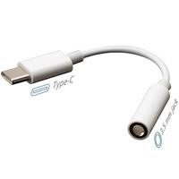 Akasa USB Type-C naar 3,5 mm hoofdtelefoonaansluiting adapter | Compact en zeer draagbaar | 100 mm | Wit | AK-CBCA27-10WH