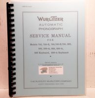 Service Manual for Wurlitzer 750, 750-E, 780, 780-E, 700, 800, 500, 500-A, 600, 600-A, 600 Keyboard - thumbnail