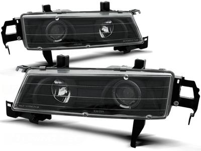 Tuning-Tec Koplampen dual halo rims HONDA PRELUDE 02 92-01 97 ANGEL EYES ZWART