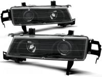 Tuning-Tec Koplampen dual halo rims HONDA PRELUDE 02 92-01 97 ANGEL EYES ZWART