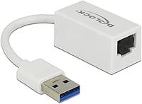 DeLock Adapter USB A 3.1 Gen 1 (stekker) RJ-45 Gigabit LAN, wit