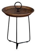 Brix Bijzettafel Nancy Mangohout en staal, 45cm - Rond