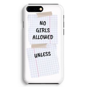 No Girls Allowed Unless: iPhone 8 Plus Volledig Geprint Hoesje