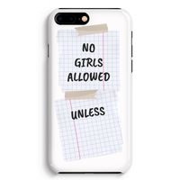 No Girls Allowed Unless: iPhone 8 Plus Volledig Geprint Hoesje - thumbnail