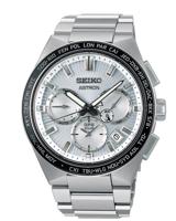 Seiko SSH117J1 Horloge Astron GPS Solar Duotimer titanium zilverkleurig-wit 43,1 mm