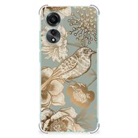 Case voor OPPO A78 4G Vintage Bird Flowers