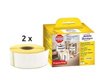 AVERY Zweckform A1933081 Dymo LabelWriter weerbestendige etiketten, compatibel met 1933081, 25 x 89 mm, 2 rollen, 700 kunststof stickers, zelfklevend, voor LW Dymo labelprinter, labelapparaat