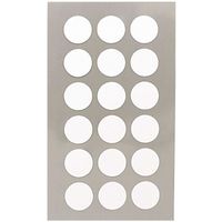 72x Witte ronde sticker etiketten 15 mm