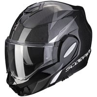 SCORPION EXO-Tech Evo Carbon Top, Systeemhelm, Zwart-Wit
