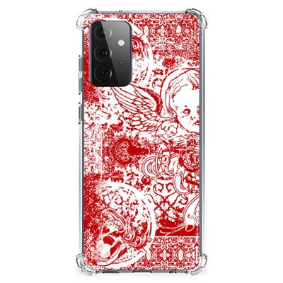 Extreme Case Samsung Galaxy A72 4G/5G Angel Skull Rood Extreme Case Samsung Galaxy A72 4G/5G Angel Skull Rood