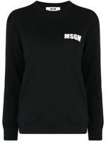 MSGM sweat en coton à logo imprimé - Noir - thumbnail