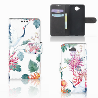 Microsoft Lumia 650 Telefoonhoesje met Pasjes Bird Flowers