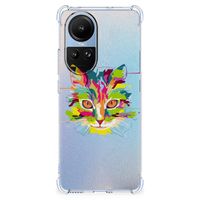 OPPO Reno10 | 10 Pro Stevig Bumper Hoesje Cat Color