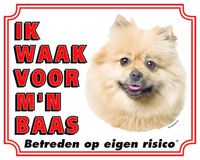 Keeshond Waakbord - Ik waak voor mijn Baas - thumbnail