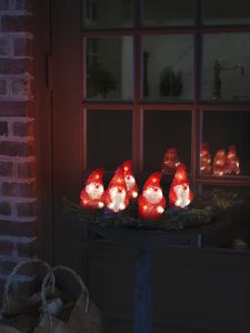 Konstsmide 6240-103 Acryl figuur Energielabel: G (A - G) Kerstman Warmwit LED Rood