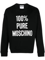 Moschino sweat en coton à slogan imprimé - Noir