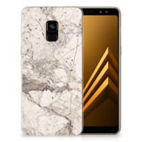 Samsung Galaxy A8 Plus (2018) TPU Siliconen Hoesje Marmer Beige