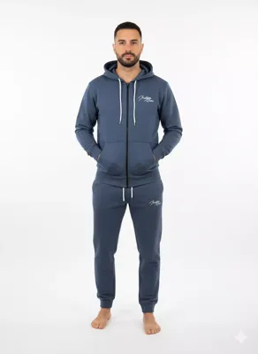 Indigo Denim - Joggingpak Heren - Navy Airforce - Rits Indigo Denim - Joggingpak Heren - Navy Airforce - Rits