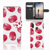 Huawei P20 Lite Book Cover Pink Macarons