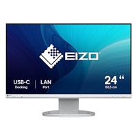EIZO FlexScan EV2490-WT Monitor, 60,5 cm (23,8 inch), HDMI, USB-hub, USB-C, RJ-45 LAN, KVM Switch, Daisy Chain, DisplayPort, 5 ms, 1920 x 1080, in hoogte verstelbaar, wit